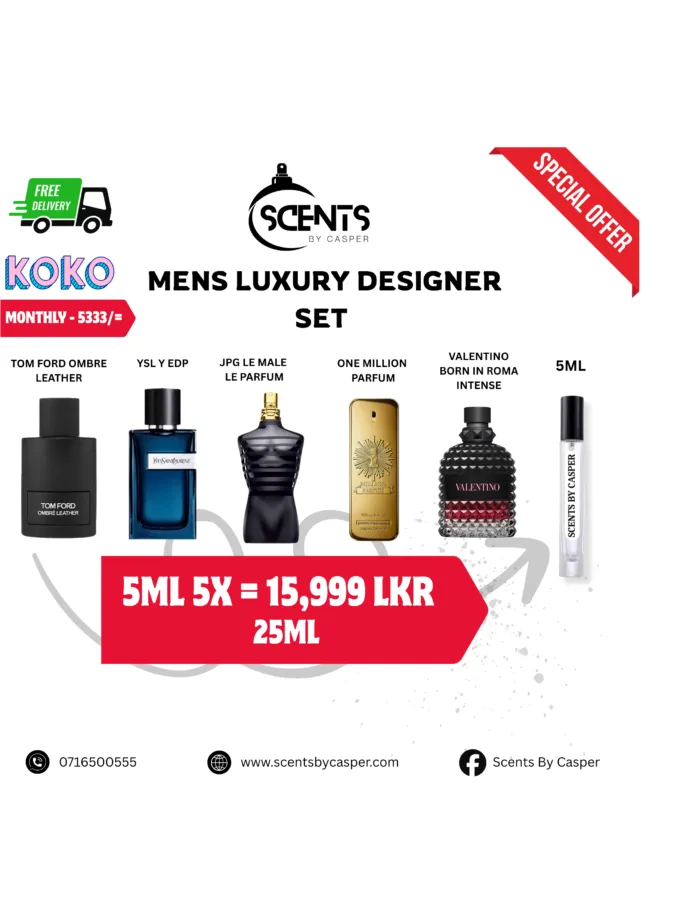 men’s Luxury Designer Discovery Pack (5×5ML)
