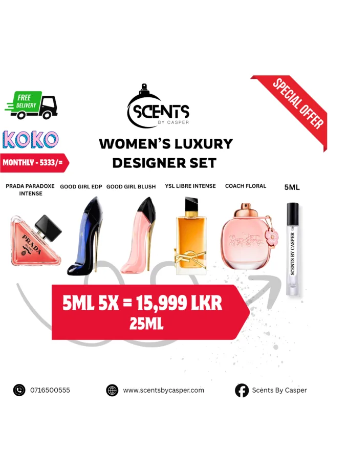 Women’s Luxury Designer Discovery Pack (5×5ML)