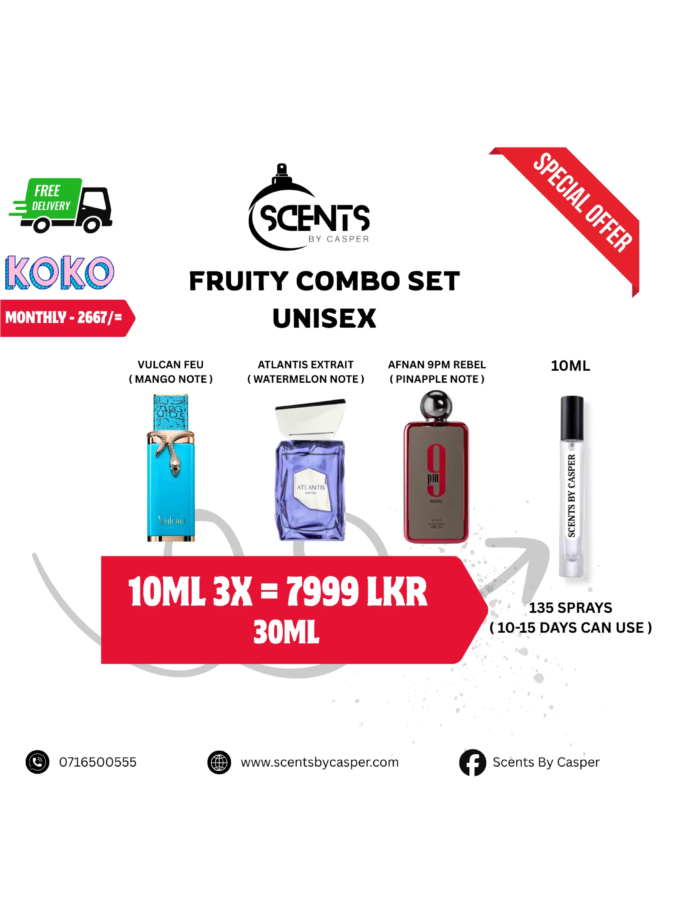 FRUITY COMBO SET ( UNISEX ) 10ML X 3
